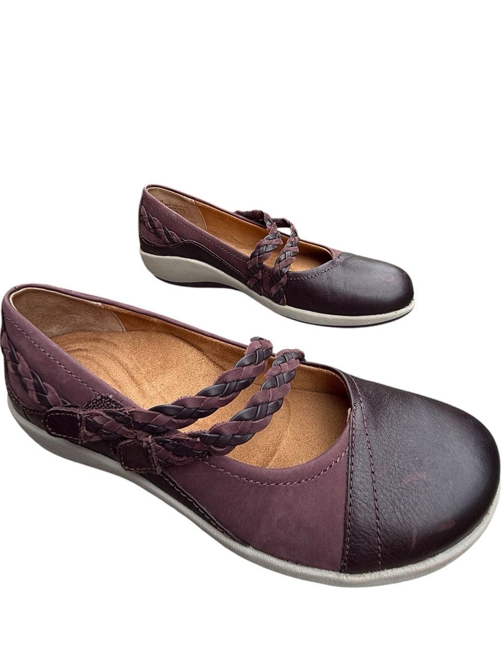Aetrex Annie Women's Leather Flats Comfort Shoes Size 7.5 - 8 Eu 38.